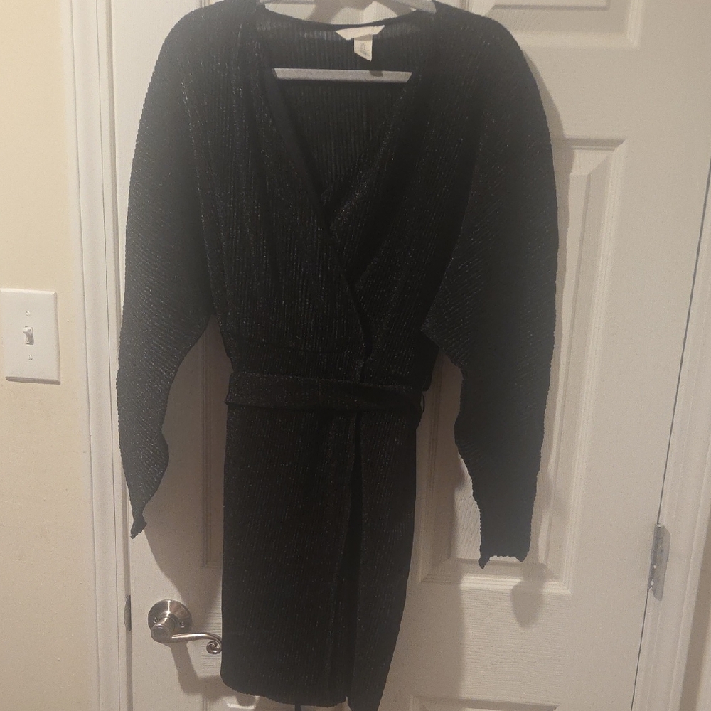 H&M Black Ribbed Knit Dress